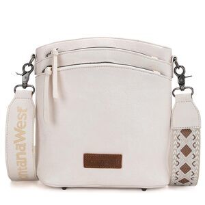 9747 Multi Zip CCW Pocket Large Western Crossbody Bag With Adjustable